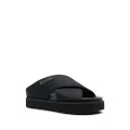 GANNI crossover-strap flat sandals - Black