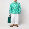 Marni cotton floral-print shirt - Green