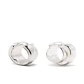 Jil Sander double layer hoop earrings - Silver