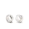 Jil Sander double layer hoop earrings - Silver