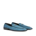 Giuseppe Zanotti snakeskin-effect leather loafers - Blue