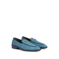 Giuseppe Zanotti snakeskin-effect leather loafers - Blue
