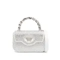Versace La Medusa crystal-embellished mini bag - Silver