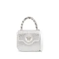 Versace La Medusa crystal-embellished mini bag - Silver