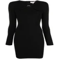 Michael Kors ribbed-knit mini dress - Black