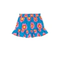 Stella McCartney Kids floral-print cotton skirt - Blue