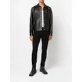 Dsquared2 button-up leather shirt - Black