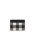 Burberry Exaggerated-Check leather card case - Black