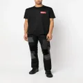 Junya Watanabe MAN patchwork-detail straight-leg jeans - Black