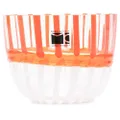 Carlo Moretti stripe-pattern glass vase - White