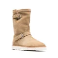 Kenzo leather shearling boots - Neutrals