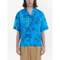 Marni floral-print short-sleeve shirt - Blue