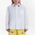 Marni sequined-collar cotton shirt - White