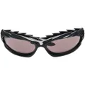 Balenciaga Eyewear Spike rectangle-frame sunglasses - Black