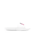 Tommy Hilfiger embroidered-logo slip-on sandals - White