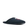 Tommy Hilfiger embroidered-logo slippers - Blue