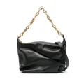 Jimmy Choo Diamond zip-up leather shoulder bag - Black