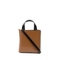 Marni two-tone leather tote bag - Brown