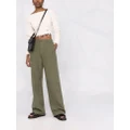 R13 low-rise wide-leg trousers - Green