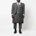 Thom Browne cropped stripe-print wool trousers - Grey