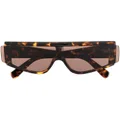Retrosuperfuture Zed Burnt-Havana shield sunglasses - Brown