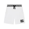 Dolce & Gabbana Kids logo-embroidered track shorts - White