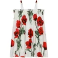 Dolce & Gabbana Kids floral print sleeveless dresss - White