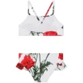 Dolce & Gabbana Kids floral-print bikini - White