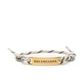 Balenciaga Plate rope bracelet - Neutrals
