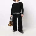 Alberta Ferretti straight-leg knitted trousers - Black