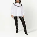 Dolce & Gabbana lace-insert poplin shirt - White