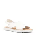 Camper Oruga crossover-strap leather sandals - White