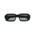Retrosuperfuture logo-print rectangle-frame sunglasses - Black