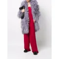 AMI Paris faux-fur oversize coat - Purple