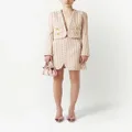 Giambattista Valli check-pattern tweed cropped jacket - Pink