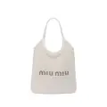 Miu Miu layered mesh tote bag - White