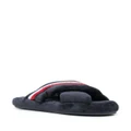 Tommy Hilfiger crossover straps faux-fur slippers - Blue