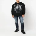 Philipp Plein graphic-print pullover hoodie - Black
