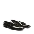 Jimmy Choo tassel-trim patent-finish loafers - Black