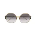 Linda Farrow Marie heptagonal sunglasses - Gold
