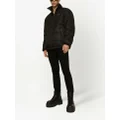 Dolce & Gabbana logo-tag high-neck padded jacket - Black