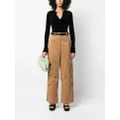 MSGM multi-pocket cargo trousers - Brown