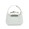 Alexander McQueen Jewelled Hobo leather mini bag - White