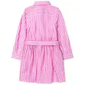 Ralph Lauren Kids stripe-print belted shirtdress - Pink