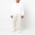 Brunello Cucinelli drawstring zipped hoodie - White