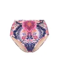 ZIMMERMANN Laurel floral-print bikini bottoms - Pink