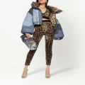 Dolce & Gabbana leopard-print stretch-silk leggings - Brown