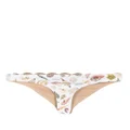 Marysia scallop-edge bikini bottoms - White