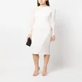 TOM FORD asymmetric semi-sheer dress - White