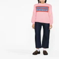 Kenzo intarsia-knit logo jumper - Pink